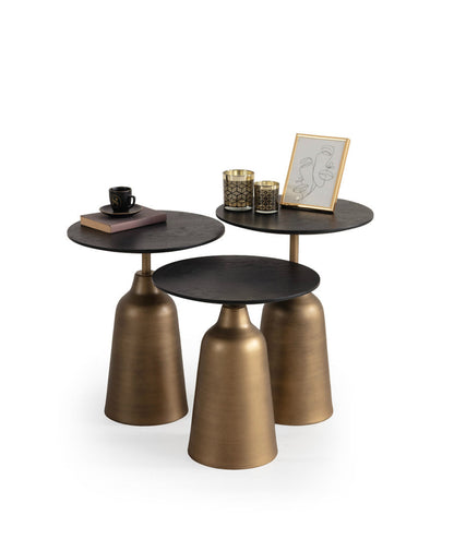 Mesa de Centro Debegıl Loft - Beige & Brass