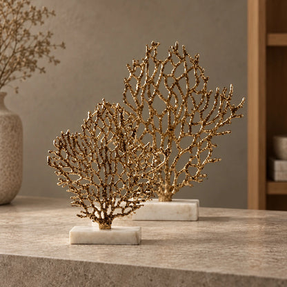 Árbol de la vida decorativo en blanco y dorado – adorno decorativo para sala