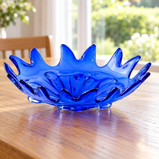 Bowl llama en azul oscuro – centro de mesa decorativo