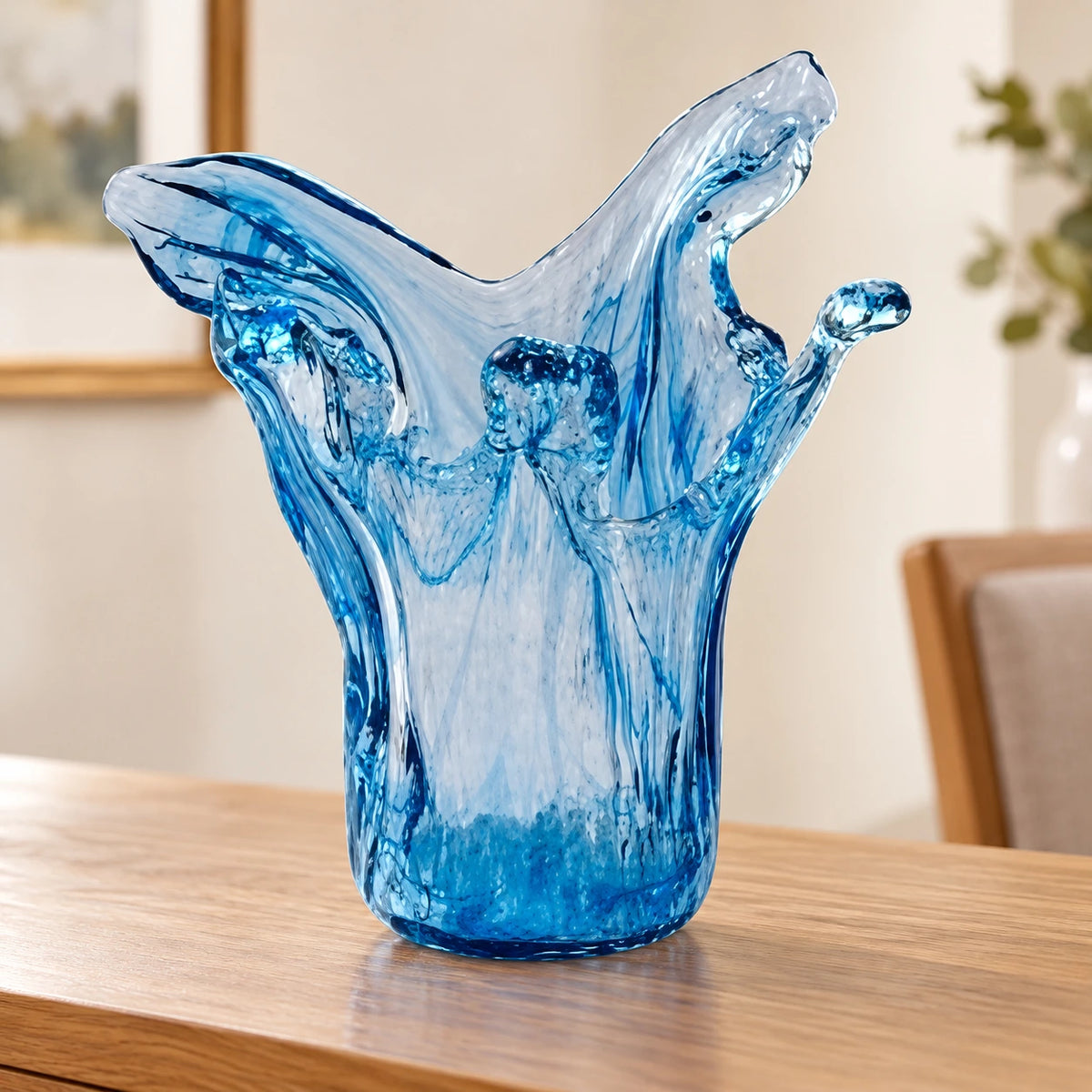 Jarrón lechuga en azul – florero decorativo