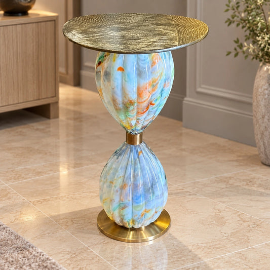 Mesa auxiliar en multicolor – mueble decorativo para sala