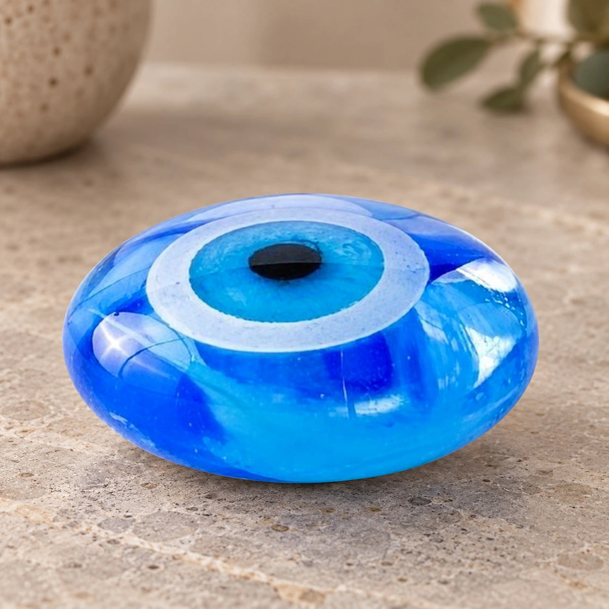 Ojo turco de vidrio en azul – amuleto de buena suerte
