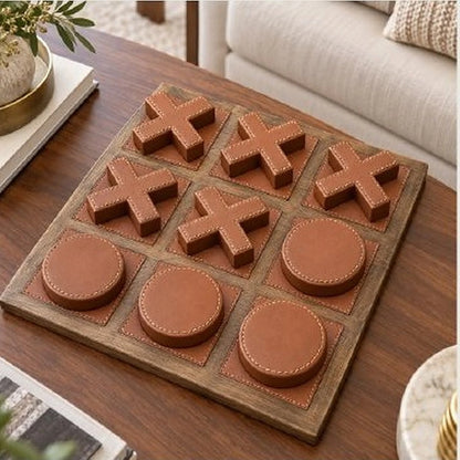 XOXO de cuero en marrón – adorno decorativo para sala